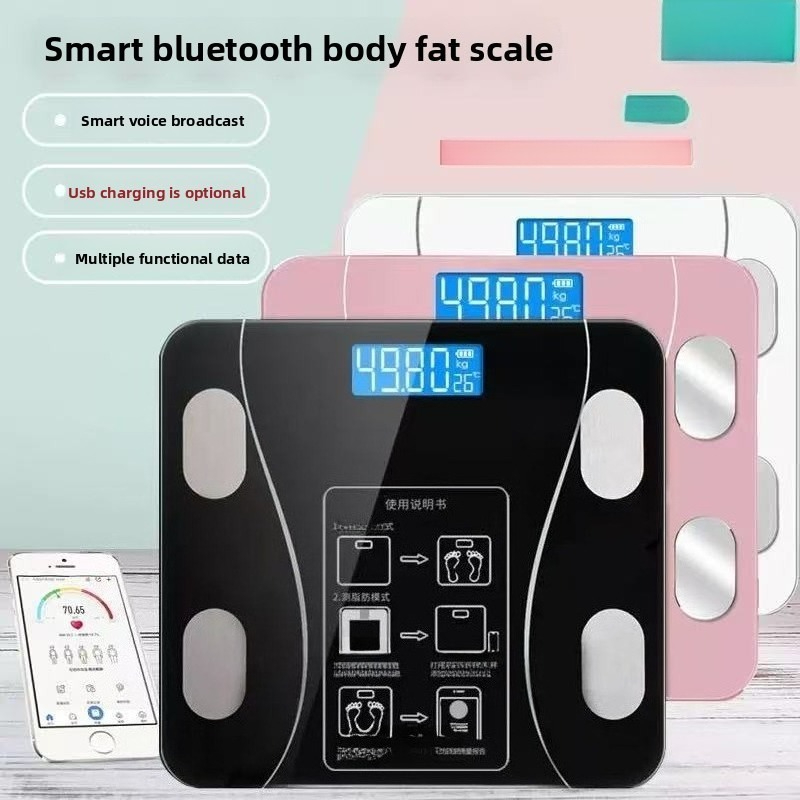 Body Fat Scale Smart - เครื่องชั่งน้ำหนักไขมันในร่างกาย เครื่องชั่งน้ำหนักลดน้ำหนักและลดไขมัน เครื่องชั่งน้ำหนักไขมันแบบสมาร์ทบลูทูธ เครื่องชั่งน้ำหนักอิเล็กทรอนิกส์ เครื่องชั่งน้ำหนักในครัวเรือน เครื่องชั่งน้ำหนักเพื่อสุขภาพ