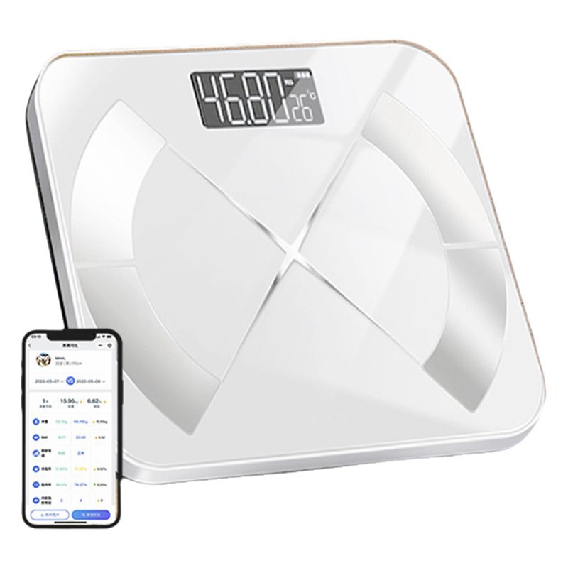 Body Fat Scale Smart - M12K-เครื่องชั่งอิเล็กทรอนิกส์อัจฉริยะ บลูทูธ ชาร์จได้ เครื่องชั่งน้ำหนักแบบเรียบง่าย สำหรับวัดไขมันในร่างกายที่บ้าน