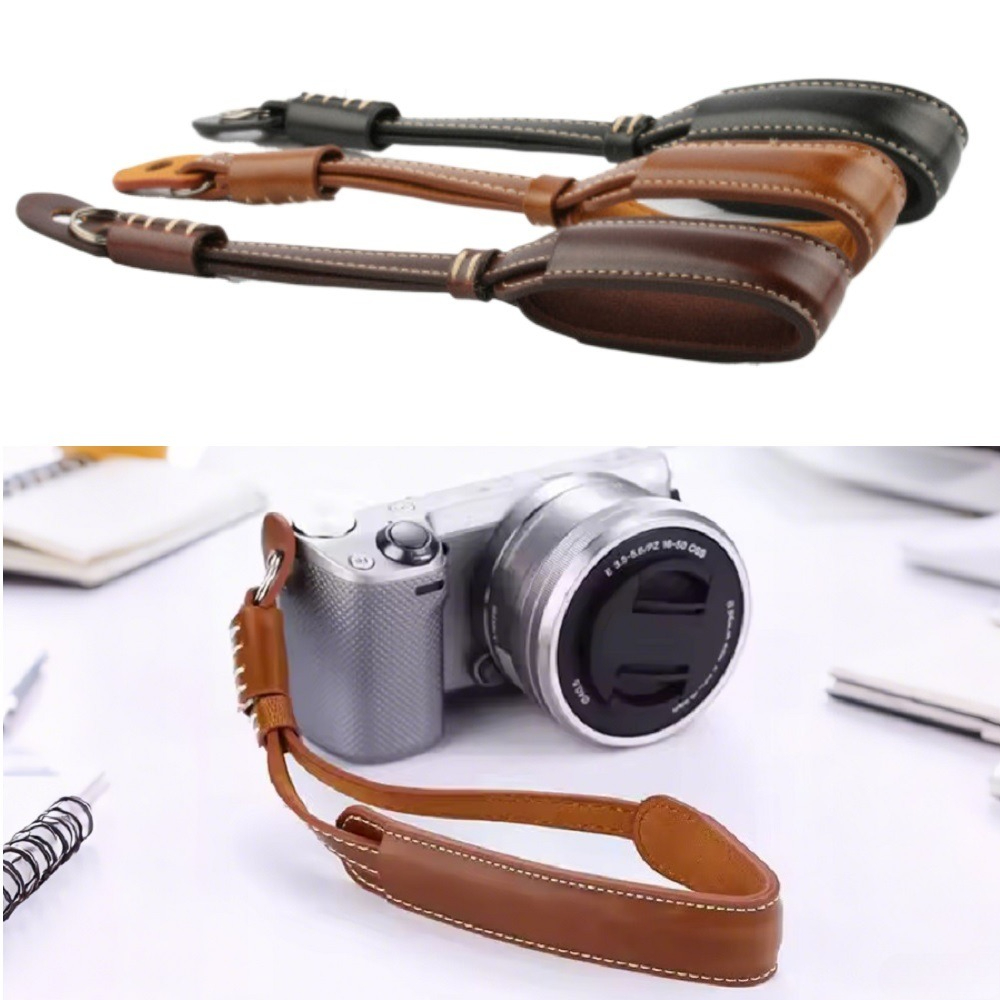 Compact Camera Mirrorless - สายรัดข้อมือกล้องแบบปลดเร็ว, สายรัดมือหนัง PU สำหรับกล้อง DSLR กล้องมิเรอร์เลส