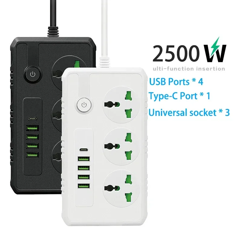 Electronics Gadgets For Home - ปลั๊กพ่วงพร้อมพอร์ต USB 4 ช่อง และพอร์ต Type-C