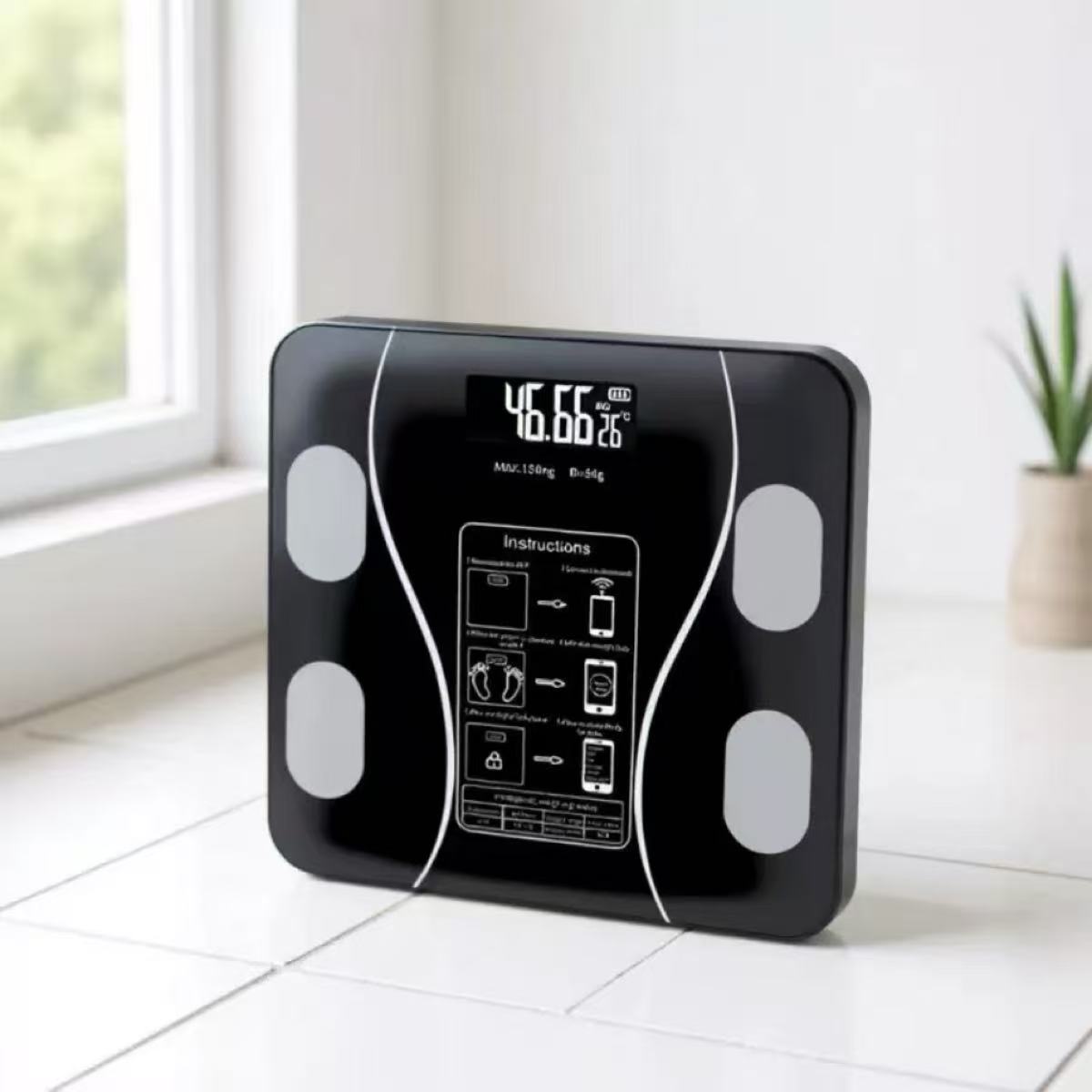 Body Fat Scale Smart - เครื่องชั่งไขมันในร่างกาย เครื่องชั่งน้ําหนักห้องน้ําดิจิตอลไร้สายอัจฉริยะ เครื่องวิเคราะห์องค์ประกอบของร่างกายพร้อมแอพสมาร์ทโฟน รองรับ Bluetooth