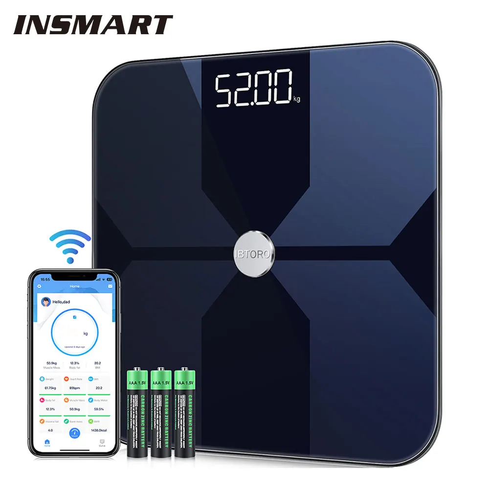 Body Fat Scale Smart - เครื่องชั่งไขมันในร่างกาย Wifi Home Precision การวัดไขมันอิเล็กทรอนิกส์อัจฉริยะ Bluetooth