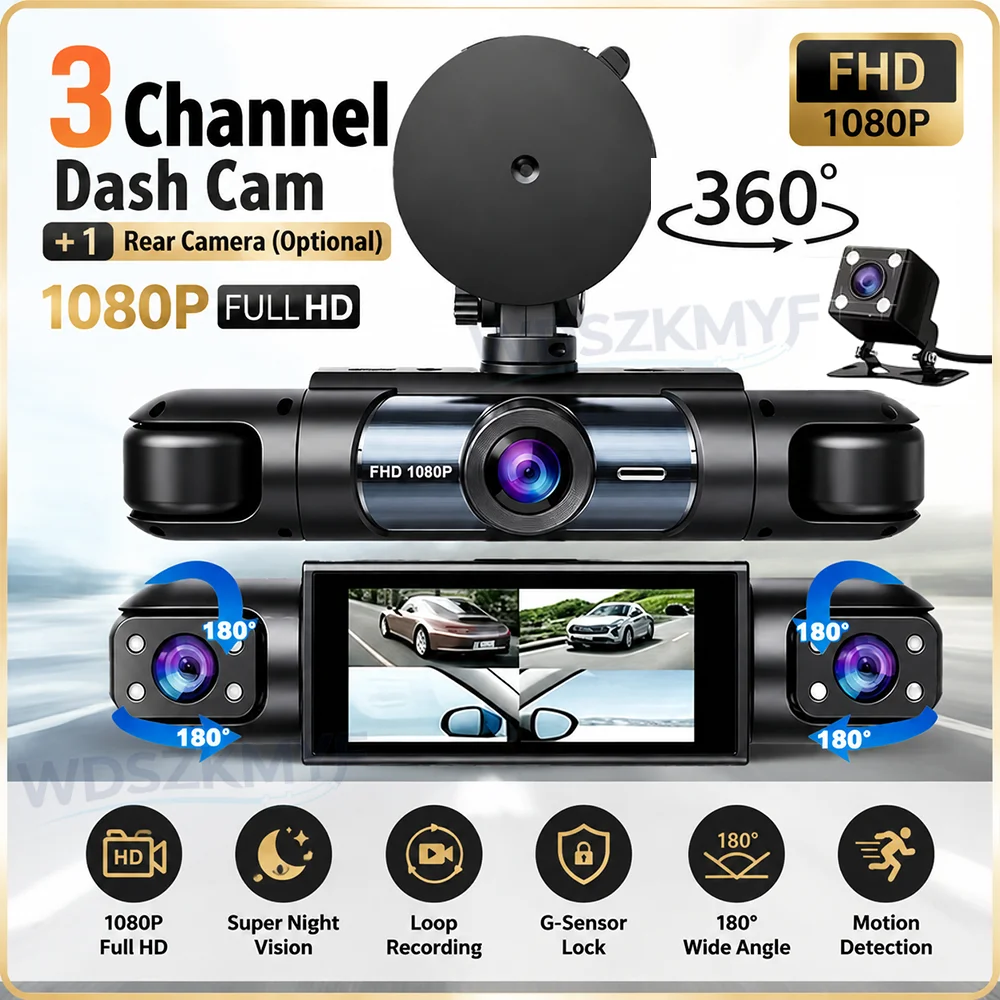 Panoramic Dash Cam 360 - HD 1080P 3/4H 360 องศา °