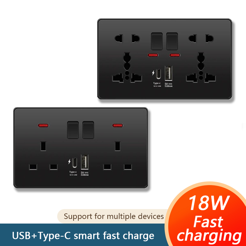 Electronics Gadgets For Home - ปลั๊กไฟติดผนังแบบ Type C 18W ชาร์จเร็ว 220V