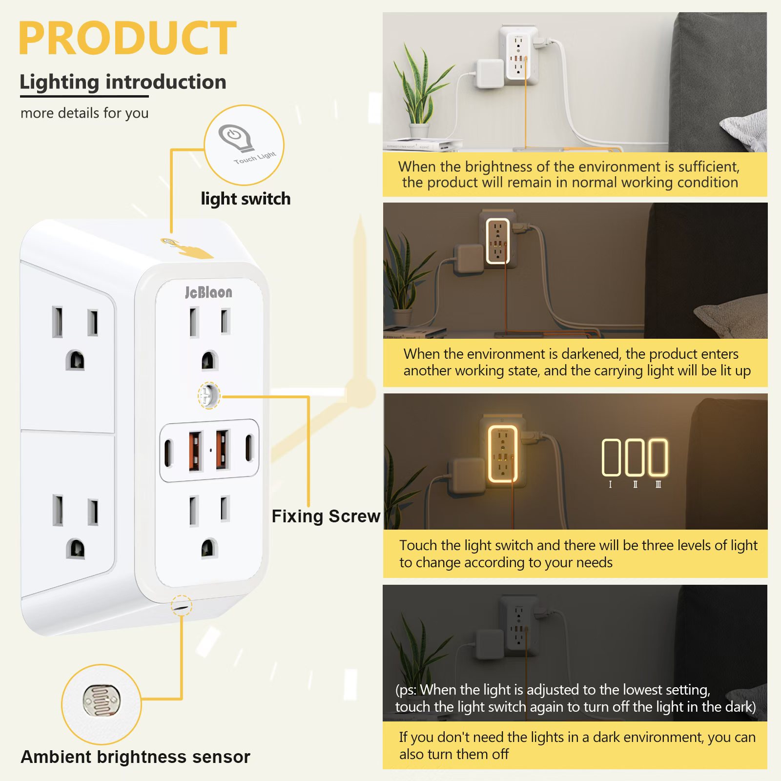 ปลั๊กไฟติดผนังแบบหลายช่อง US พ - Electronics Gadgets For Home บทวิจารณ์และราคา