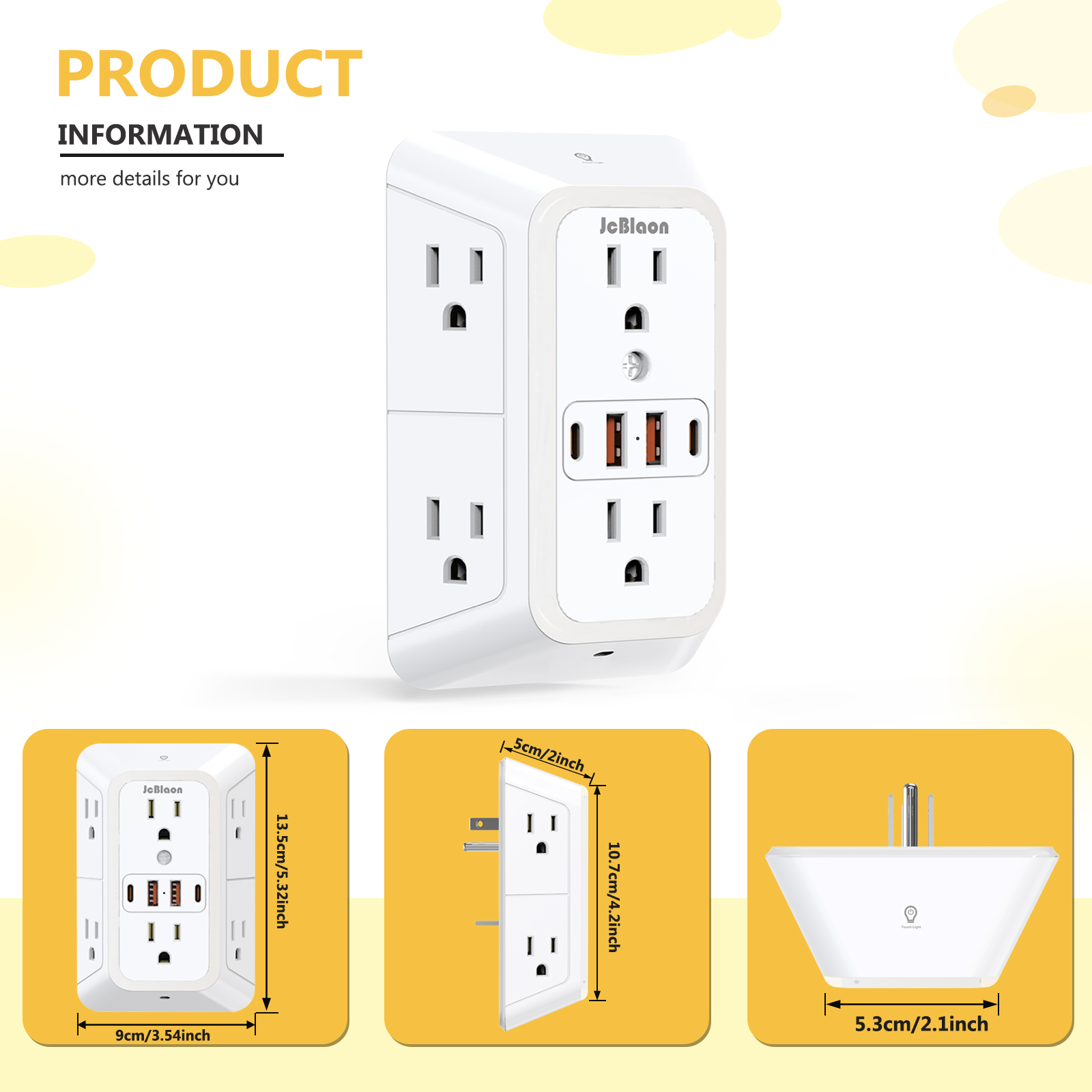 ปลั๊กไฟติดผนังแบบหลายช่อง US พ - Electronics Gadgets For Home บทวิจารณ์และราคา