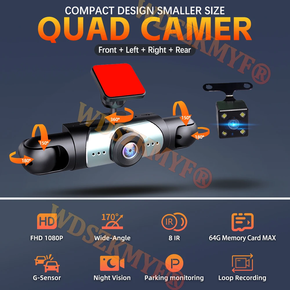 ใหม่ 360 °   กล้องติดรถยนต์ 10 - Panoramic Dash Cam 360 บทวิจารณ์และราคา