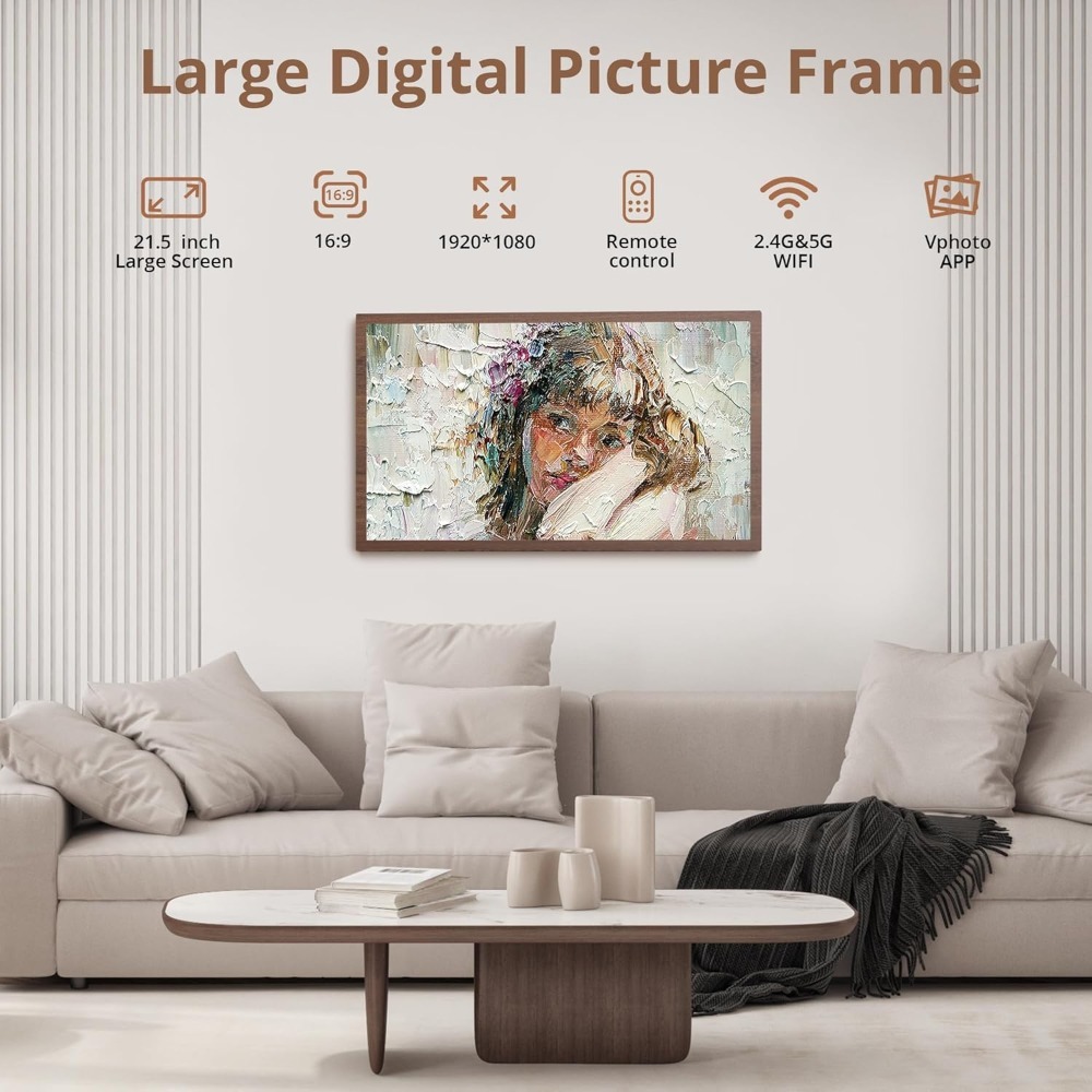 กรอบรูปดิจิตอลขนาดใหญ่รุ่นใหม่ - Digital Photo Frame Wifi บทวิจารณ์และราคา