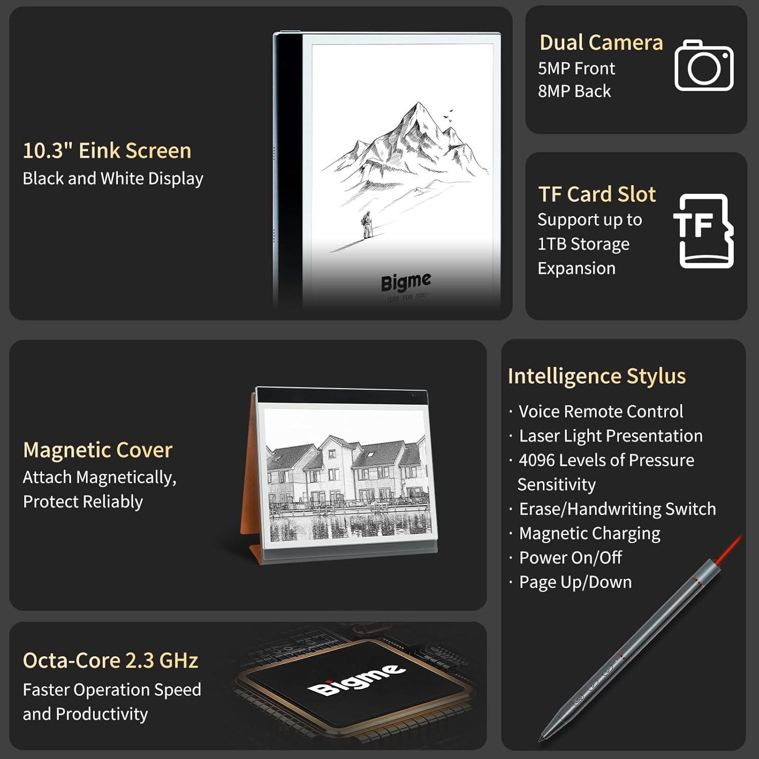 แท็บเล็ต E-Ink ขนาด 10.3 นิ้ว  - E-Ink Tablet Reader บทวิจารณ์และราคา