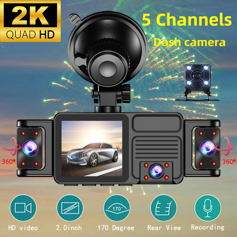5 แชนแนล 360 °   กล้องติดรถยนต - Panoramic Dash Cam 360 บทวิจารณ์และราคา