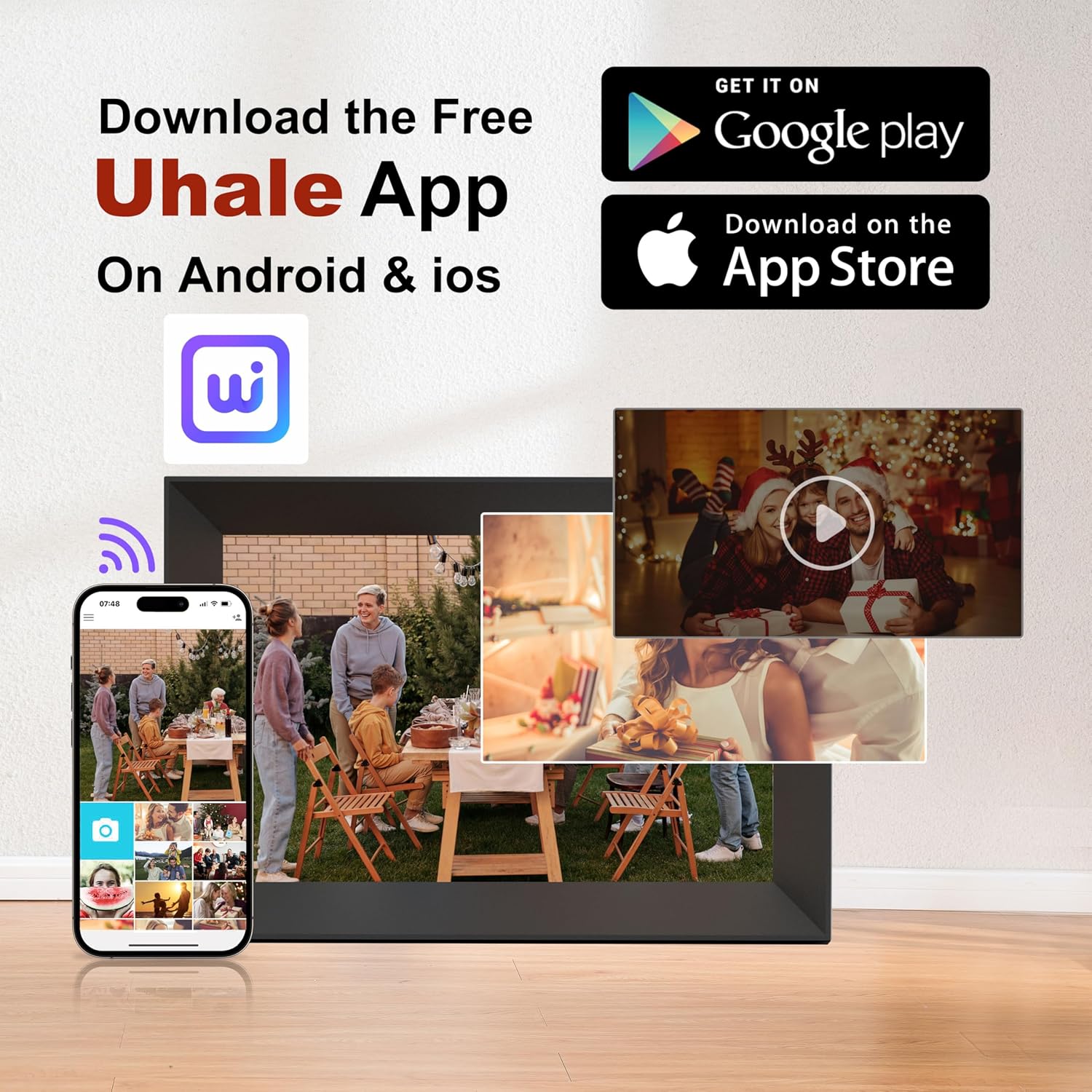 กรอบรูปดิจิทัลอัจฉริยะขนาดใหญ่ - Digital Photo Frame Wifi บทวิจารณ์และราคา