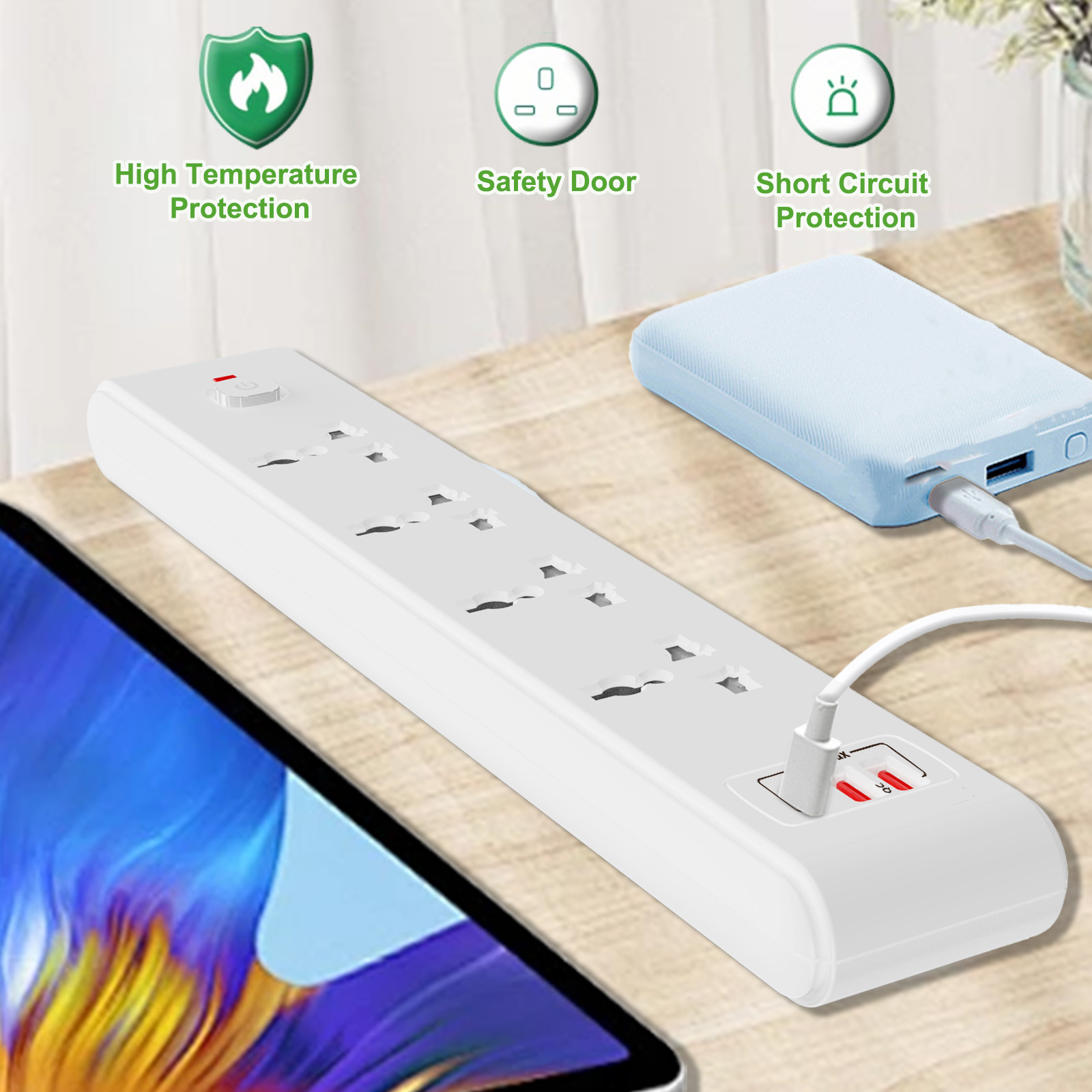 ปลั๊กไฟติดผนัง AU สีขาว 1 ชิ้น - Electronics Gadgets For Home บทวิจารณ์และราคา