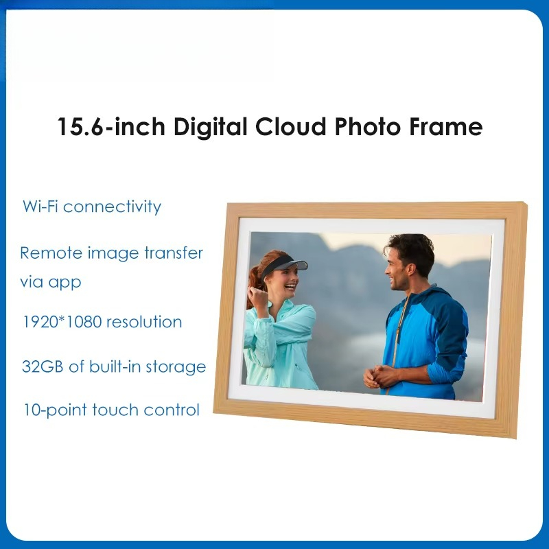 กรอบรูปดิจิตอลไม้แบบสัมผัสขนาด - Digital Photo Frame Wifi บทวิจารณ์และราคา