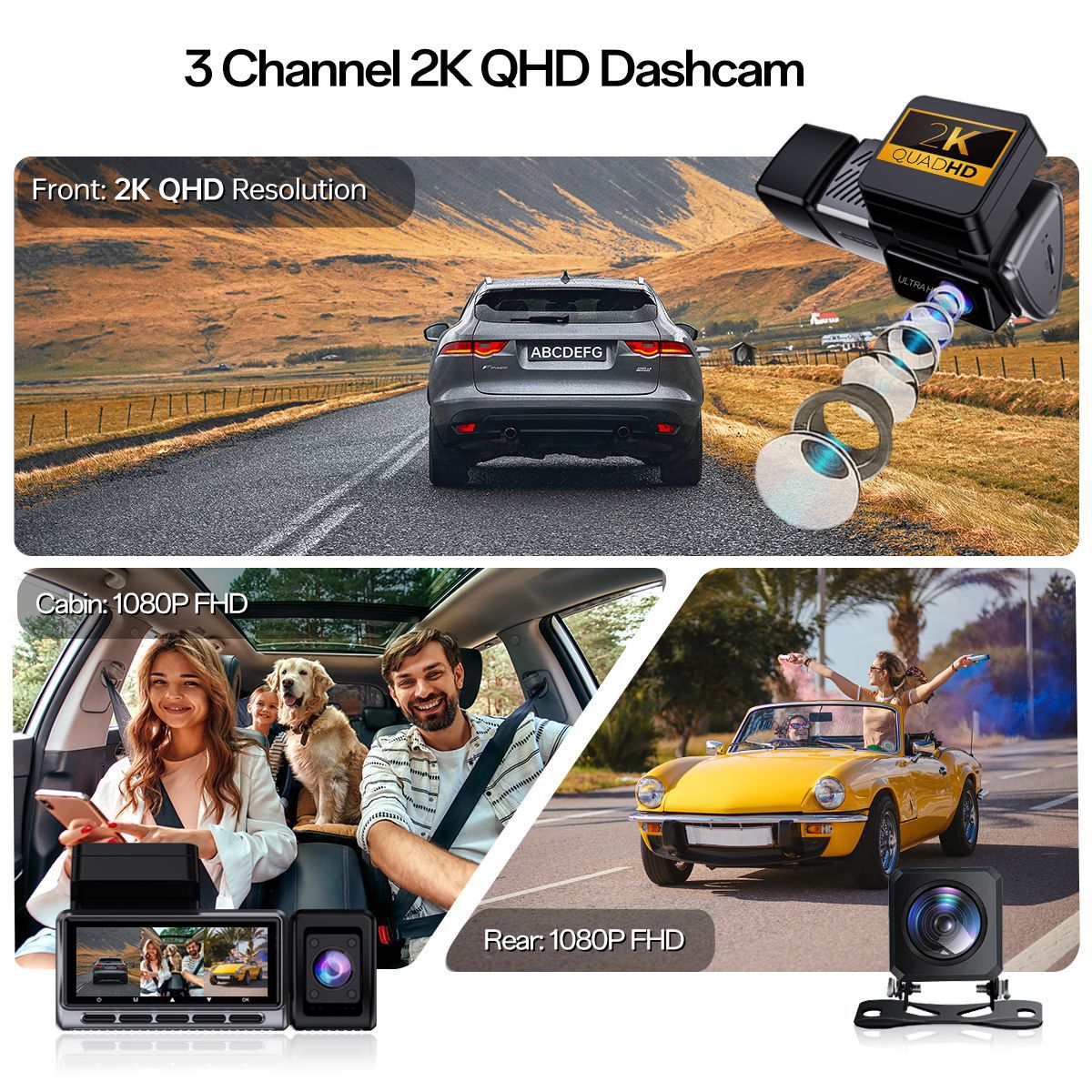 กล้องติดรถยนต์บันทึกภาพสามทางแ - Panoramic Dash Cam 360 บทวิจารณ์และราคา