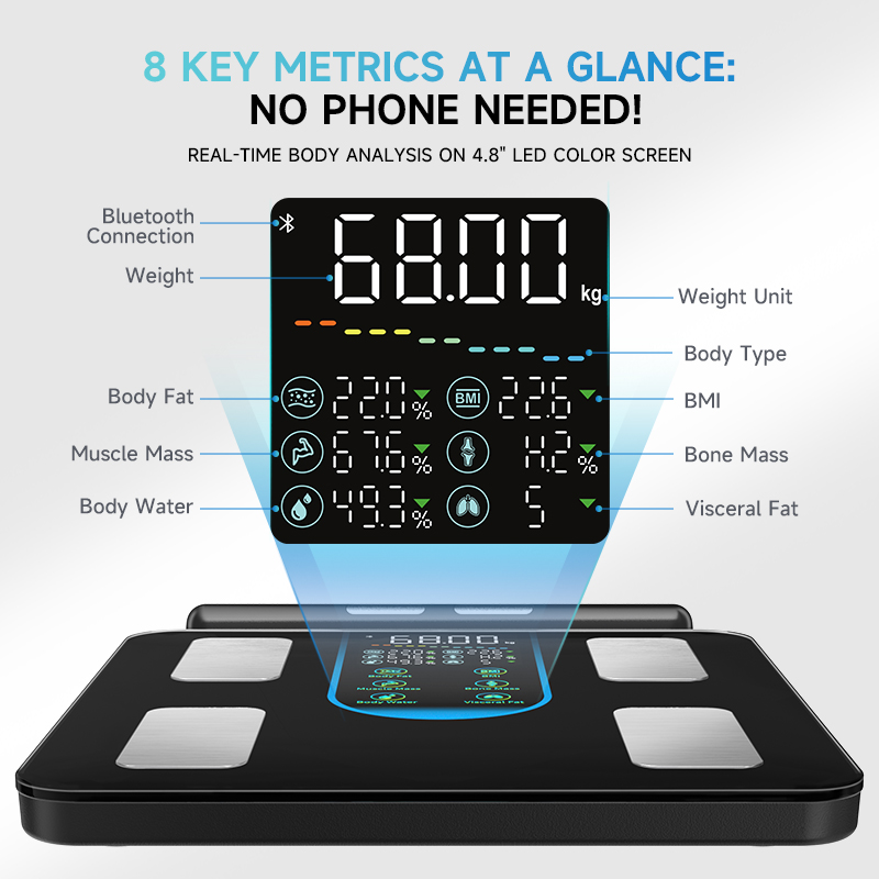 เครื่องชั่งน้ำหนักอัจฉริยะสำหร - Body Fat Scale Smart บทวิจารณ์และราคา